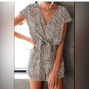 Vici cheetah print romper